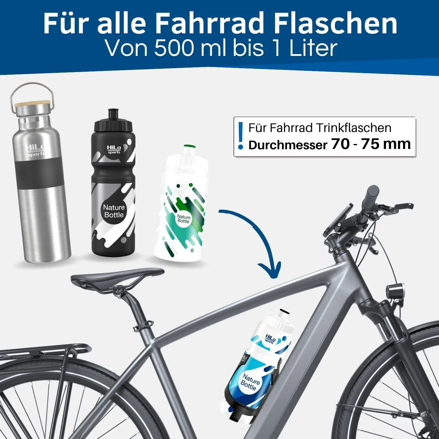 Fahrrad Flaschenhalter, seitliche Entnahme - Image 3