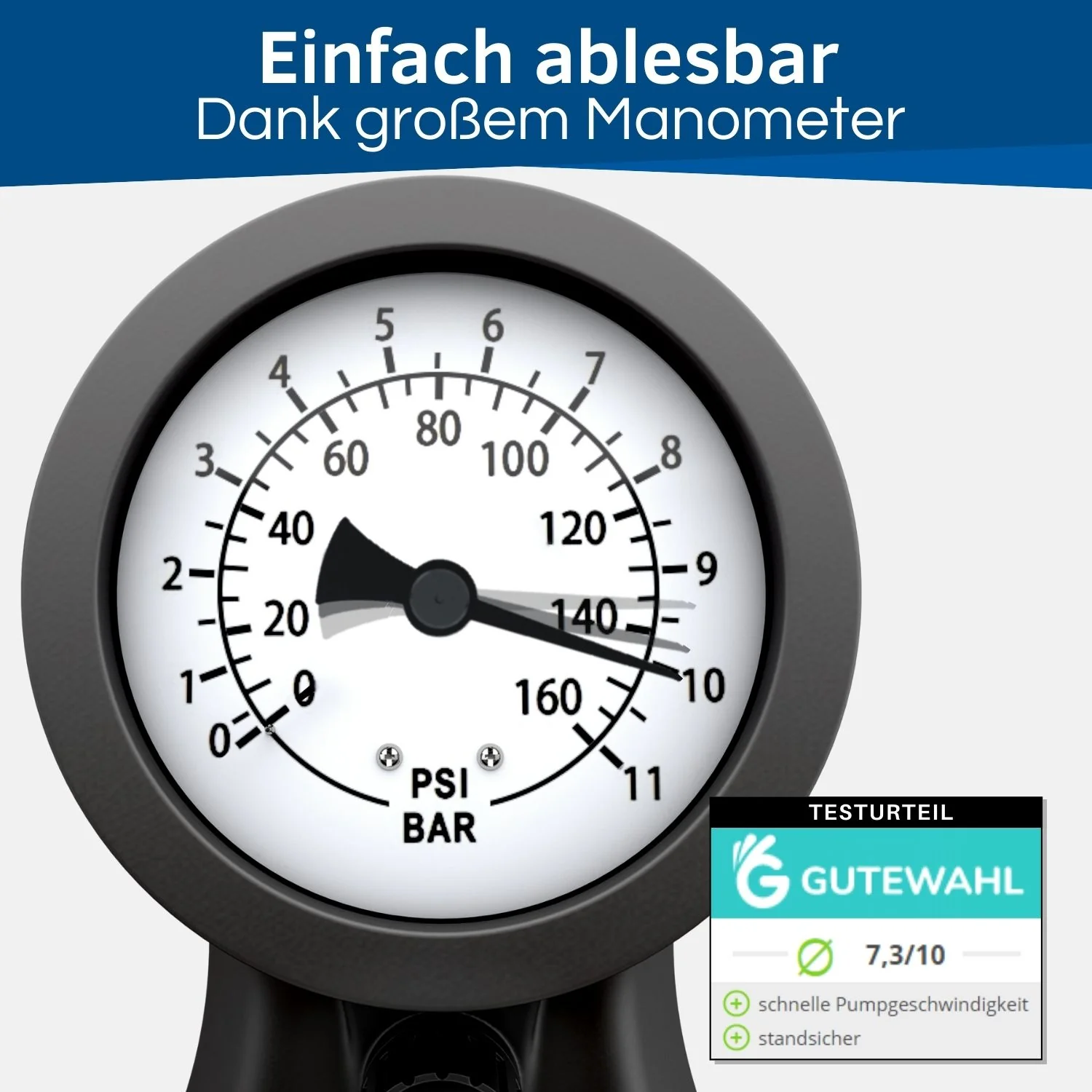 Fahrrad Standpumpe, Speedy - Image 4