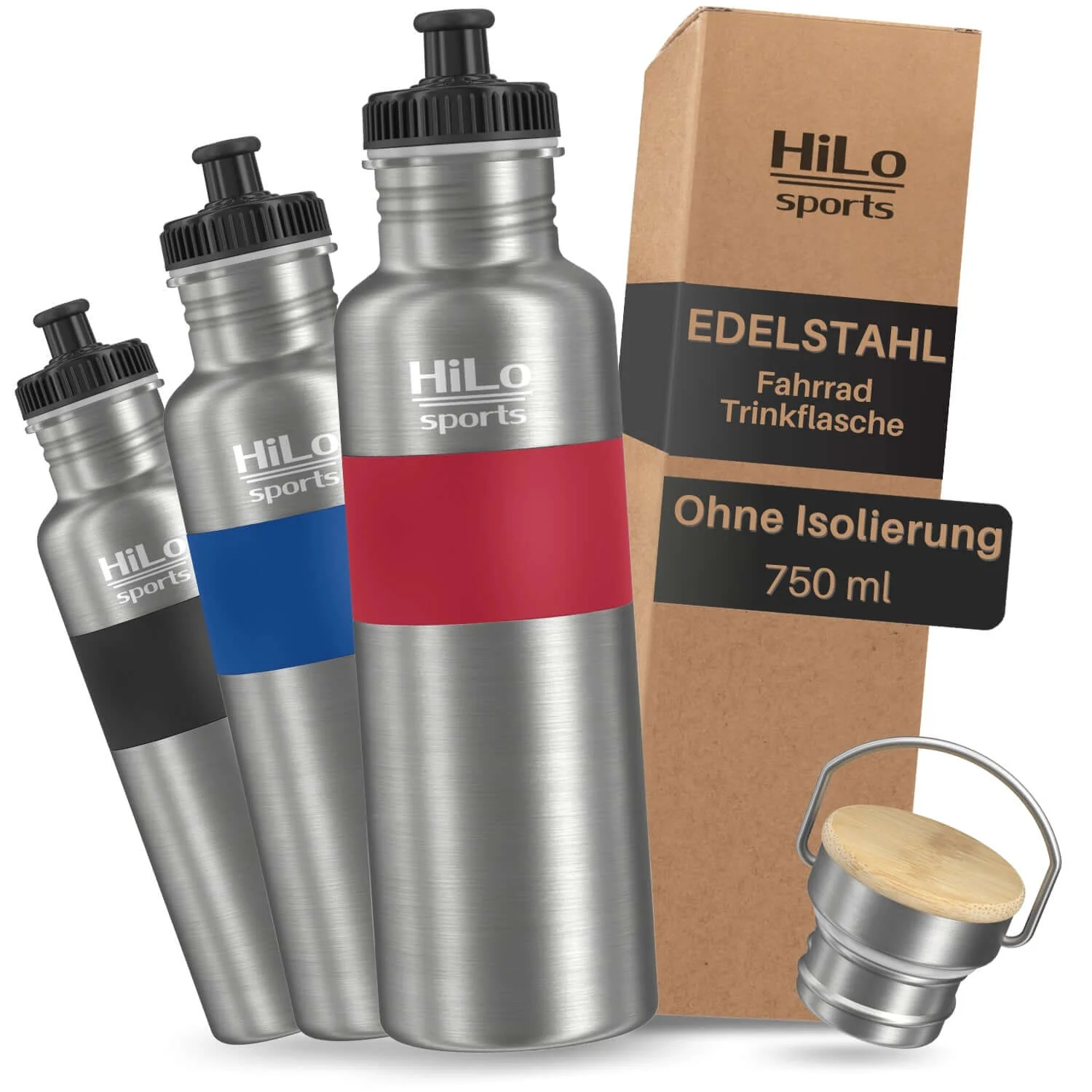Fahrrad Trinkflasche Edelstahl, 750ml - Image 9