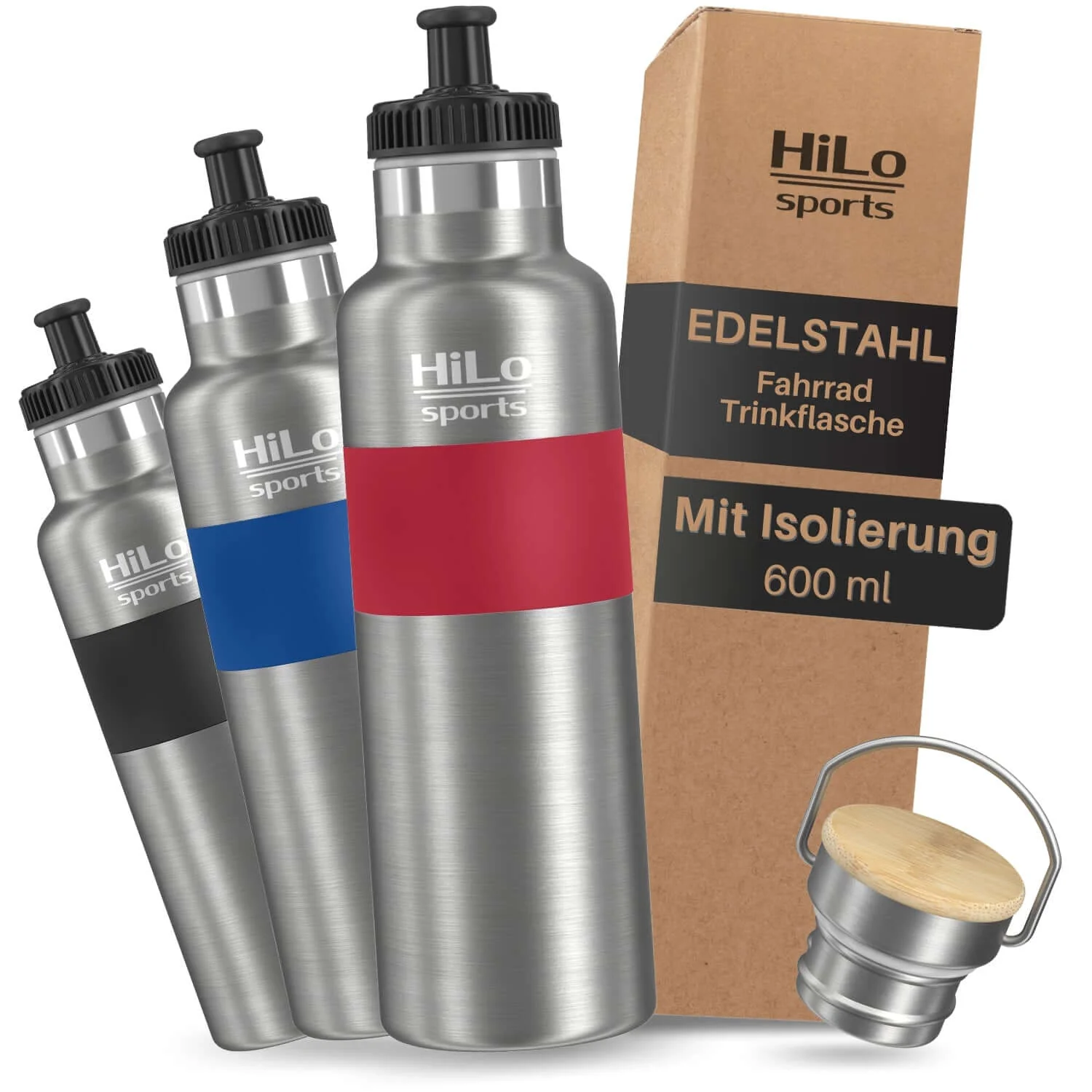 Isolierte Fahrrad Trinkflasche Edelstahl , 600ml - Image 9