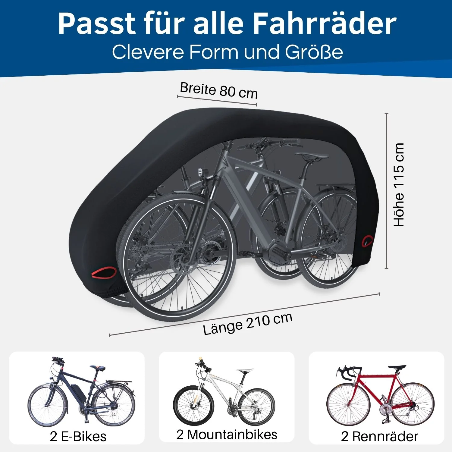 Fahrradabdeckung, für 2 Fahrräder - Image 3