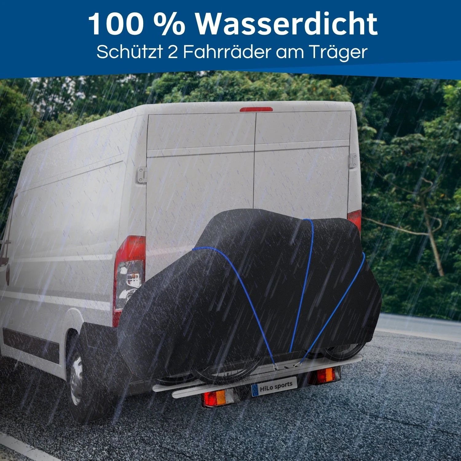 Heckträger Fahrradschutzhülle für 2 E-Bikes - Image 3
