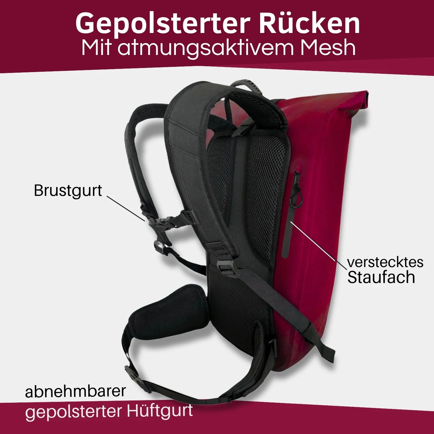 Wasserdichter Rolltop Rucksack "Urban 25" - V2.0 - Image 17